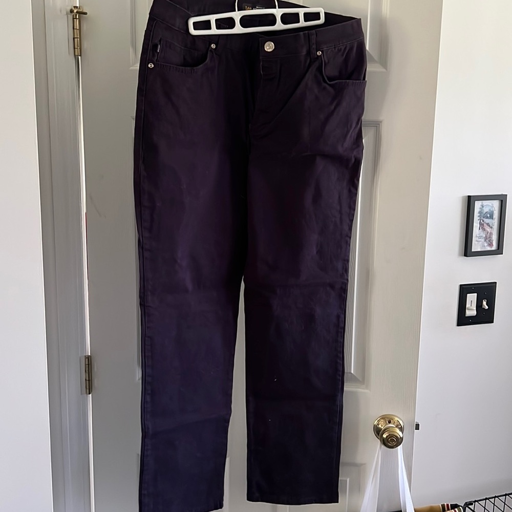 Purple denim pants